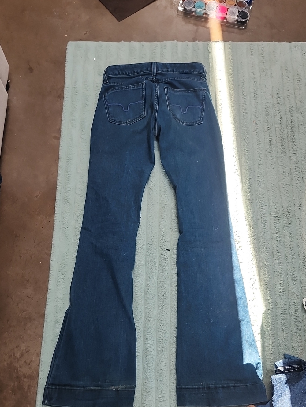 Kimes Ranch Dark Blue Wide Leg Jeans